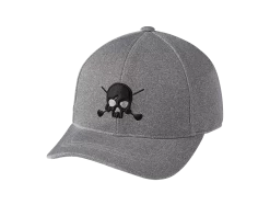 Volvik Golf Embroidered Skull Cap -Golf World Shop 0003 Skull embroidery cap grey