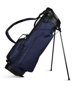 Sun Mountain Golf Canvas & Leather Carry Stand Bag -Golf World Shop 190733CanvasLeatherStandNavy Black
