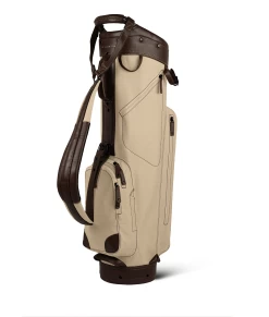 Sun Mountain Golf Canvas & Leather Cart Bag -Golf World Shop 190738CanvasLeatherCartNatural Brown