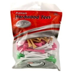 ProActive Premium Sports Hardwood Golf Tees 2.75" -Golf World Shop 2.75 Mixed 100