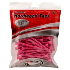 ProActive Premium Sports Hardwood Golf Tees 2.75" -Golf World Shop 2.75 Pink 100