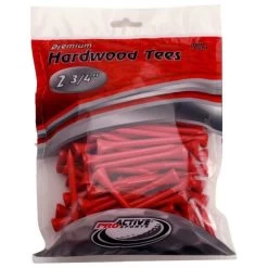 ProActive Premium Sports Hardwood Golf Tees 2.75" -Golf World Shop 2.75 Red 100
