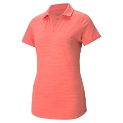 Cobra Puma Women's Cloudspun Free Golf Polo -Golf World Shop 2021CloudspunFreePolo GeorgiaPeach