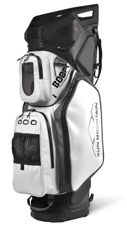 Sun Mountain 2023 Boom Bag Golf Cart Bag With Speakers -Golf World Shop 2023 BoomCart 230392 black white