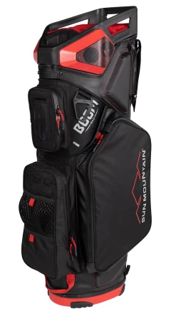 Sun Mountain 2023 Boom Bag Golf Cart Bag With Speakers -Golf World Shop 2023 BoomCart 230393 black red