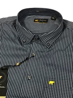 Callaway Jack Nicklaus Black Label By Perry Ellis Mini Plaid Button Down Shirts -Golf World Shop 2ColorsMiniPlaid ClassicNavy1