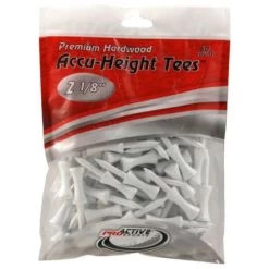 ProActive Sports Premium Hardwood Accu-Height Golf Tees -Golf World Shop Accu Height Tees 2.125 a