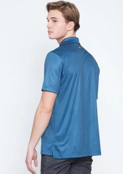 Callaway Jack Nicklaus Black Label By Perry Ellis All Over Mini Foulard Polo Shirts -Golf World Shop AllOverMiniFoulardPolo DeepDiveBlue2