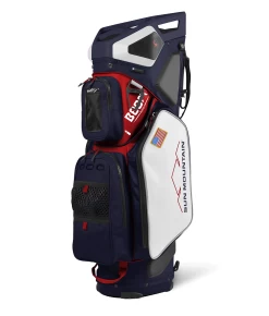 Sun Mountain 2022 Boom Bag Golf Cart Bag With Speakers -Golf World Shop BOOM BAG NAVY WHITE RED
