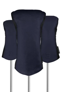 Sun Mountain Golf Canvas & Leather Head Covers -Golf World Shop CanvasLeatherHeadcoverNavy Black