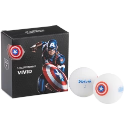 Volvik Marvel Character Golf Ball 4 Pack -Golf World Shop Captain America Square