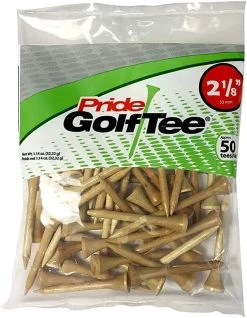 Pride Sports Wood Golf Tees - 2.125" -Golf World Shop ClassicWoodTee2.12550countNaturalWood 0