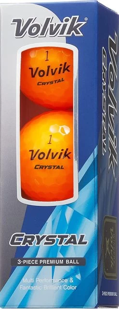 Volvik Crystal Focus Colored Golf Balls -Golf World Shop CrystalFocus2022 OrangeSleeve