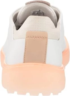 ECCO Ladies Golf Tray Golf Shoes -Golf World Shop EccoLadiesTray WhitePeach2
