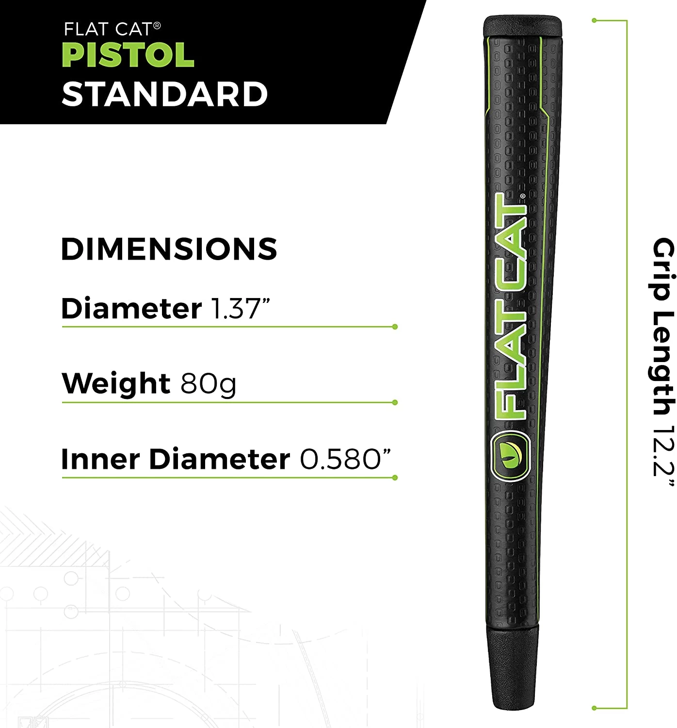 Flat Cat Pistol Putter Grip 2 Flat Cat Pistol Putter Grip - Image 2