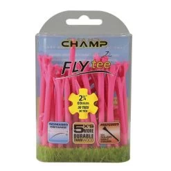 Champ Fly Tees 2.75" Plastic Golf Tees -Golf World Shop Flytee 2.75 pink