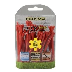 Champ Fly Tees 2.75" Plastic Golf Tees -Golf World Shop Flytee 2.75 red