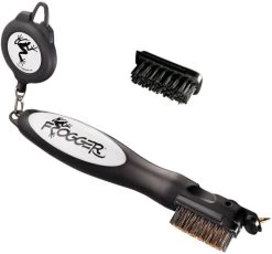 Frogger Golf BrushPro Retractable Golf Club Brush With Groove Cleaner -Golf World Shop Frogger Original Club Brush Gray