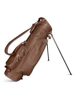 Sun Mountain Golf Leather Carry Stand Bag 9 Sun Mountain Golf Leather Carry Stand Bag -Golf World Shop G823250LeatherStandBrown Khaki