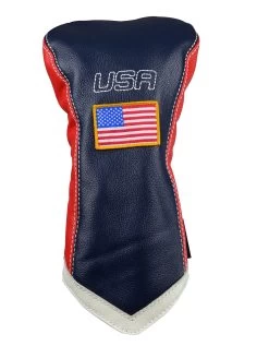 Sun Mountain Golf Leather Head Covers -Golf World Shop G823779Navy Red WhiteChevron