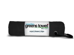 Clip Wipes Microfiber Golf Greens Towel -Golf World Shop Greens Towels Jet Black