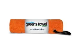 Clip Wipes Microfiber Golf Greens Towel -Golf World Shop Greens Towels Orange Crush