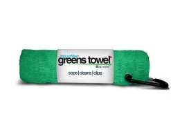 Clip Wipes Microfiber Golf Greens Towel -Golf World Shop Greens Towels Shamrock Green