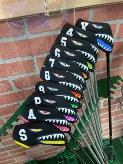 Shark Bite Neoprene Iron Head Covers Set -Golf World Shop IMG 2810