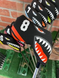 Shark Bite Neoprene Iron Head Covers Set -Golf World Shop IMG 2811