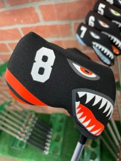 Shark Bite Neoprene Iron Head Covers Set -Golf World Shop IMG 2815