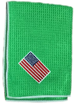Joseph Elliott USA Embroidered Flag 18" X 18" Micro Fiber Towels -Golf World Shop JE2