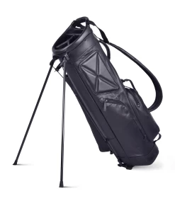 Sun Mountain Golf Leather Carry Stand Bag 13 Sun Mountain Golf Leather Carry Stand Bag -Golf World Shop LeatherStandBlackAltShot