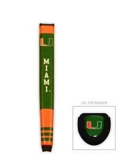 Team Golf NCAA Collegiate Putter Grips With Magnetic Ball Marker -Golf World Shop Miami Hurricanes PutterGrip 44401