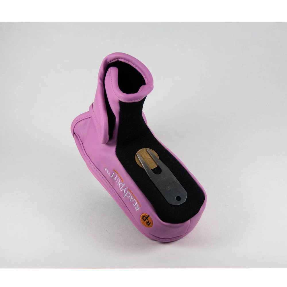 ReadyPutt Blade Mid-Mallet Putter Head Cover With Ball Cleaner - Pink 3 ReadyPutt Blade Mid-Mallet Putter Head Cover With Ball Cleaner - Pink - Image 3