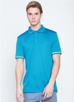 Callaway Jack Nicklaus Black Label By Perry Ellis Mini Jacquard Polo Shirts -Golf World Shop MiniJacquardPolo DeepDiveBlue2