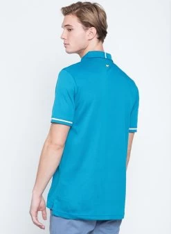 Callaway Jack Nicklaus Black Label By Perry Ellis Mini Jacquard Polo Shirts -Golf World Shop MiniJacquardPolo DeepDiveBlue3