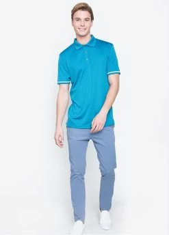 Callaway Jack Nicklaus Black Label By Perry Ellis Mini Jacquard Polo Shirts -Golf World Shop MiniJacquardPolo DeepDiveBlue5