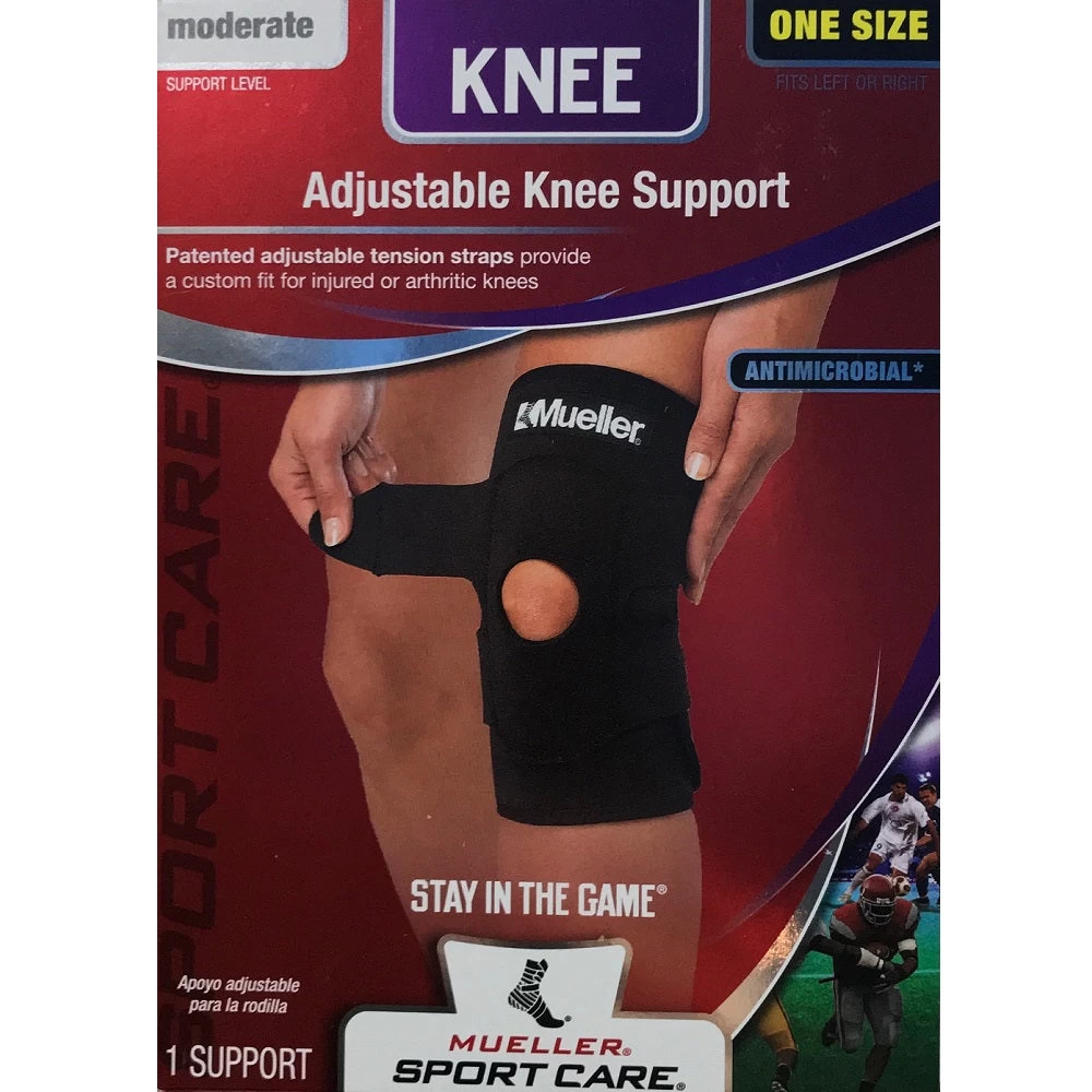 Mueller Sport Care Moderate Adjustable Knee Support Brace 1 Mueller Sport Care Moderate Adjustable Knee Support Brace