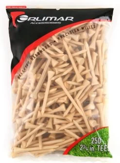 Orlimar 2.75" Golf Tees -Golf World Shop OrlimarTees 250 2.75 NaturalWood