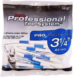 Pride Professional Tee System ProLength Golf Tees 30 Pride Professional Tee System ProLength Golf Tees -Golf World Shop PTS ProLength Blue 15ct 3.25