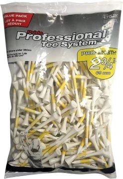 Pride Professional Tee System ProLength Golf Tees 28 Pride Professional Tee System ProLength Golf Tees -Golf World Shop PTS ProLength White 2.75 175