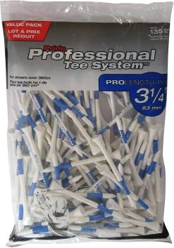 Pride Professional Tee System ProLength Golf Tees 34 Pride Professional Tee System ProLength Golf Tees -Golf World Shop PTS ProLength White Blue 3.25 135ct