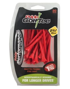 Pride Performance Matte Finish Golf Tees -Golf World Shop Pride Performance Matte 234 Red 30ct 87991