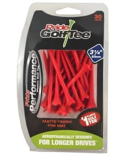 Pride Performance Matte Finish Golf Tees -Golf World Shop Pride Performance Matte 314 Red 30ct 88001