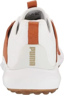 Puma Ignite Fasten8 Crafted Laced Golf Shoes -Golf World Shop PumaFasten8Crafted WhiteLeatherBrown2