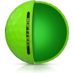 Srixon Soft Feel Brite Matte Color Golf Balls -Golf World Shop SOFTFEEL13 BRITEGREEN QUARTERVIEW Reflection