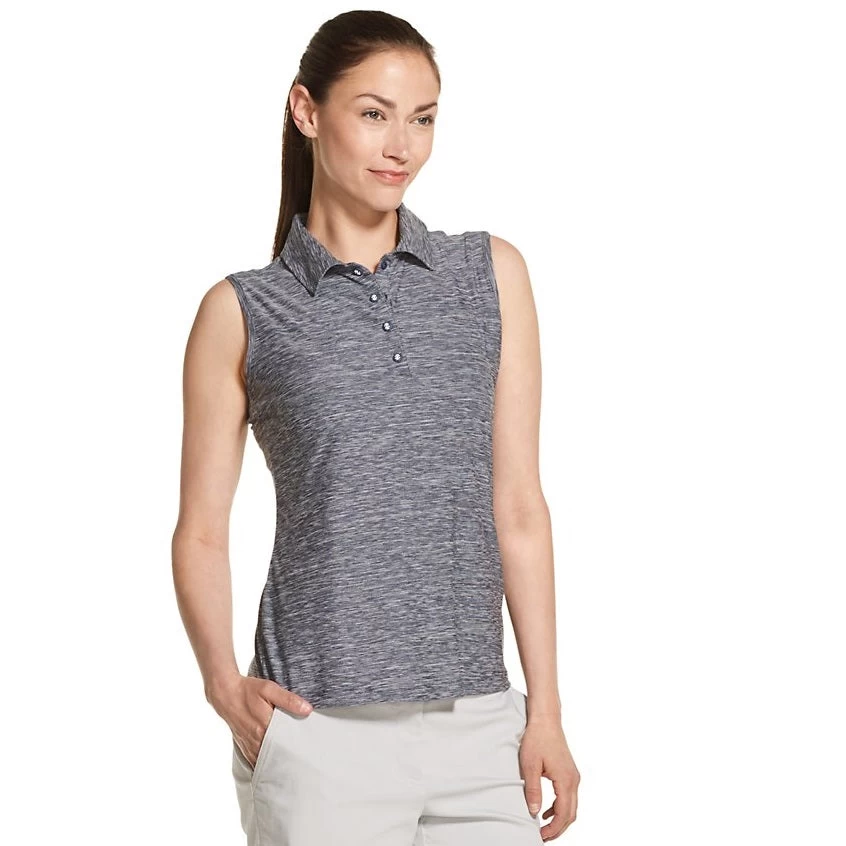 Izod Golf Ladies Sleeveless Heather Polo 1 Izod Golf Ladies Sleeveless Heather Polo