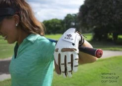 Bionic Golf Women's StableGrip Gloves With Natural Fit Technology -Golf World Shop Stable Grip with Natural Fit Brown 3