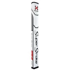SuperStroke Traxion Flatso Putter Grips -Golf World Shop TraxionFlatsoWhiteGrayRed