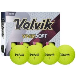 Volvik Vivid Soft Matte Urethane Golf Balls 10 Volvik Vivid Soft Matte Urethane Golf Balls -Golf World Shop Vivid Soft Yellow